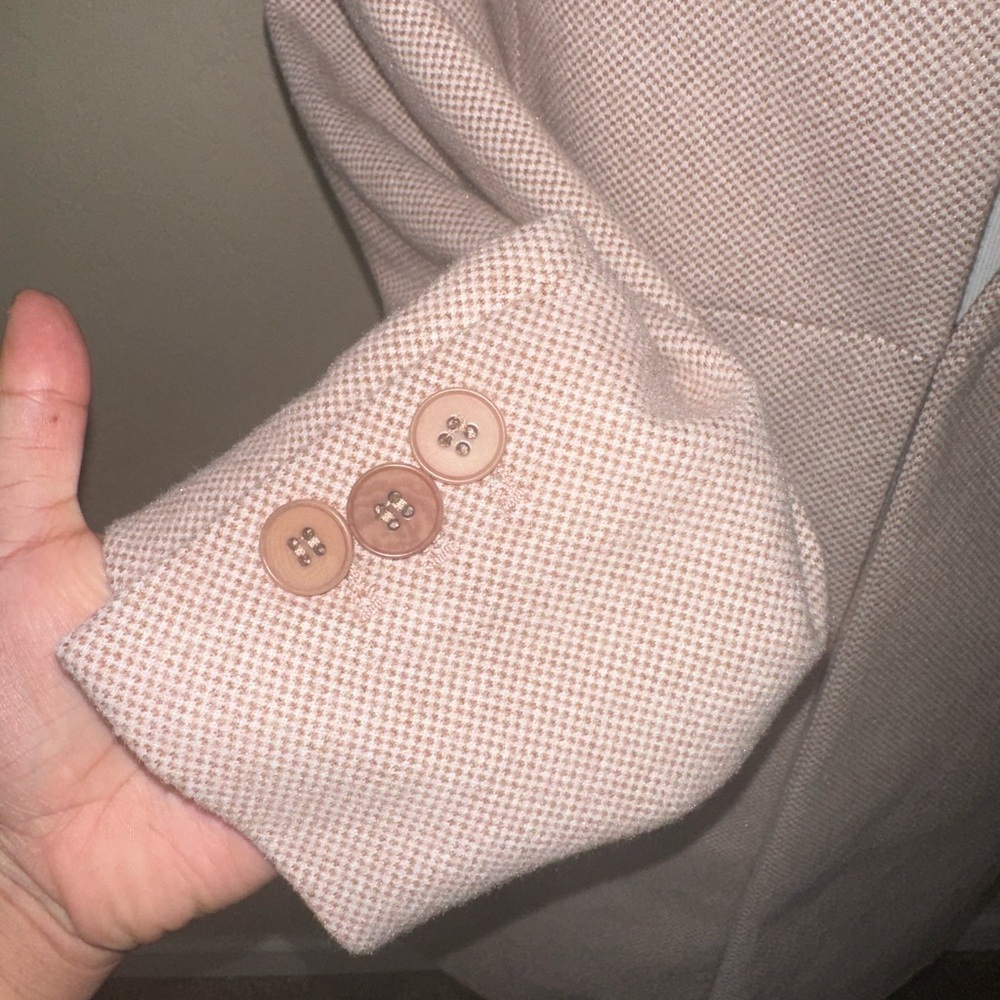 Zara Pink lapel Frock Coat Size S - Picture 9 of 12